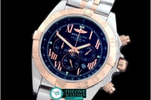 Breitling - Chronomat B01 SS/YG TT Black Roman Jap OS20 Qtz