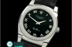 Rolex - Ladies Cellini SS/LE Black Roman Swiss Quartz