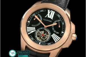Cartier - Calibre de Cartier Calender Tourbillon RG/LE Black