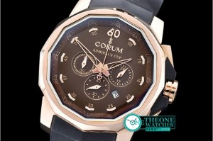 Corum - Admirals Cup Chronograph RG/RU Brown Qtz