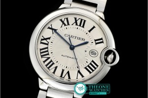 Cartier - Balon Bleu 42mm SS/SS White ZZF Asia 2824