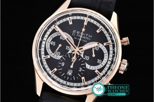 Zenith - El Primero 36,000 vPH RG/LE Black Asia 7750 Mod
