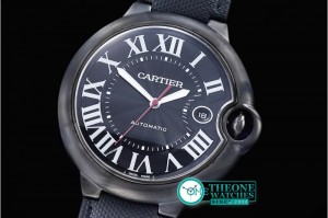 Cartier - 2016 Balon Bleu Carbon DLC/LE Black V6F Asia 2824 Mod