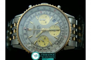 BREITLING NAVITIMER 2 TONE WHITE DIAL STICKS CHRONOS 28800BPH