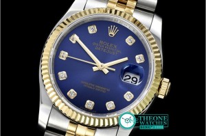 Rolex - DateJust Jub Flt YG/SS Dark Blue Diam BP A3135 Mod