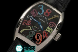 Franck Muller - Curvex Jumbo Crazy Color Dreams SS/LE Blk Asia 21 Auto