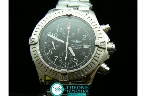 BREITLING AVENGER SS BLACK NUMBER DIAL WORKING CHRONOS