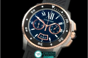 Cartier - Calibre de Cartier D-Chrono SS/RG/RU Black OS20