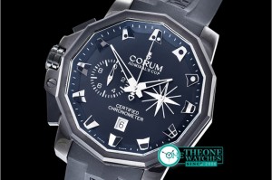 Corum - Admirals Cup Chronograph Left Hand PVD/RU Black Qtz
