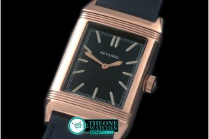 Jaeger LeCoultre - Reverso Classique RG/LE Black Stk Jap Qtz