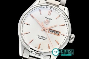 Tag Heuer - Carrera Calibre 5 Automatic SS/SS Wht/RG ANF Asia 2824