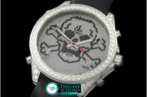 Jacob & Co. - 5-Time Zone Skull SS/RU Diam Swiss Orig Quartz