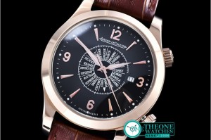 Jaeger LeCoultre - Master Memovax World Time RG/LE Black Asia 21J
