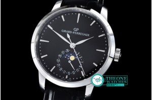 GIRARD-PERREGAUX -1966 Date-Moonphase SS/LE Black M-9015