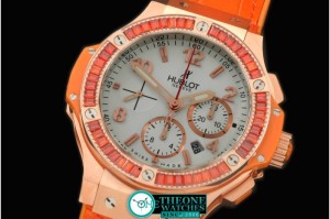 Hublot - Big Bang Pearl RG/Sq Orange Ruby White A-7750