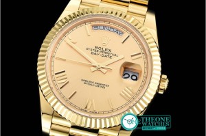 Rolex - DayDate 228206 YG/YG 18K Wrp Gold Roman BP Swiss 2836