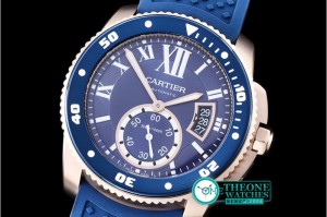 Cartier - Cartier De Calibre Diver Bleu RG/RU Blue MY8205