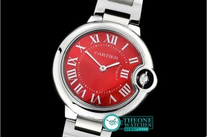 Cartier - Balon Bleu Midsize 36mm SS/SS Red JF Swiss Quartz Mod
