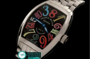 Franck Muller - Curvex Jumbo Crazy Color Dreams SS/SS Blk Asia 21 Auto
