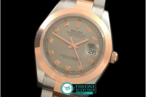 Rolex - SS/RG Oyster Grey Diam Asian Eta 2836-2