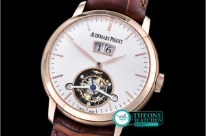 Audemars Piguet - AP Jules Tourbillon Grande Date RG/LE Wht - Tourbillon