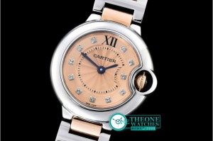 Cartier - Balon De Cartier Ladies RG/SS Salmon Diams V6F Swiss