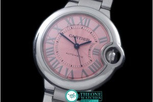 Cartier - Ballon De Cartier Ladies SS/SS Pink Roman Miyota