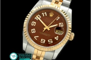 Rolex - SS/YG Jubilee Brown Numeral Swiss Eta 2836-2