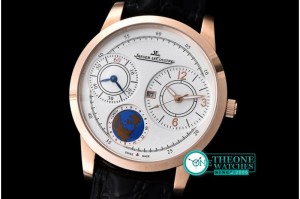 Jaeger LeCoultre - Duometre World RG/LE White Jap Qtz 2 Time Zone