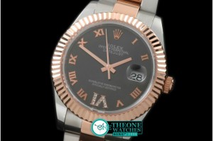 Rolex - SS/RG Oyster Fluted Grey Roman Asian Eta 2836-2