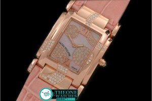 PATEK PHILIPPE  - Ladies 4910/49G Twenty-4 RG/LE Pink MOP Swiss Qtz