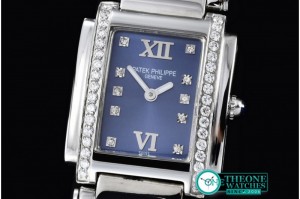 Patek Philippe - Patek 24 Hours SS/SS Blue Single Diams Swiss Quartz