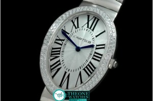 Cartier - Baignoire Ladies SS/SS/Diam White Jap Quartz