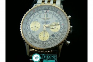 BREITLING NAVITIMER 2 TONE WHITE DIAL NUMBER CHRONOS 28800BPH