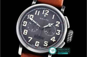 Zenith - Heritage Pilot Ton-up Aged SS/LE Grey Ltd VK Quartz