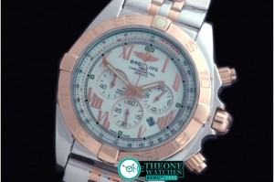 Breitling - Chronomat B01 SS/YG TT White Roman Jap OS20 Qtz