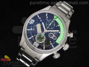 Engineer Master II Diver Chronograph Green Black Dial on SS Bracelet A7750