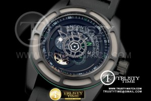 ANC003A - X-35 Concept II PVD/RU Blk/Green Jap Miyota