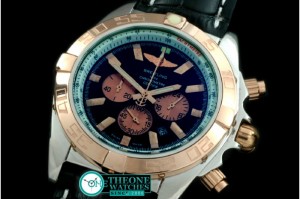 Breitling - Chronomat B01 SS/YG/LE Black Stick Jap OS20 Qtz