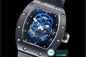 Richard Mille - RM052 Skeleton Skull Black CER/RU Blue Custom Mod