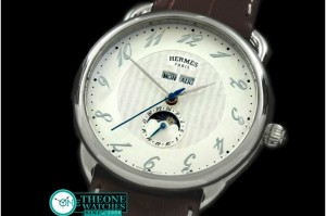 Hermes - Arceau Calendar SS/LE White Asian 2813 21J