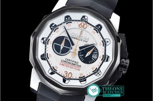 Corum - Admirals Cup Chronograph PVD/SS/RU White Qtz