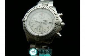 BREITLING AVENGER SS WHITE NUMBER DIAL WORKING CHRONOS