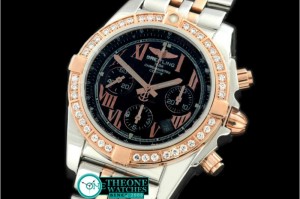 Breitling - Chronomat B01 TT SS/RG/Diam Black Roman A-7750