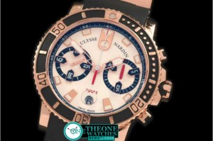 Ulysse Nardin - Maxi Marine Chrono Blk RG/RU Wht A-7750 28800