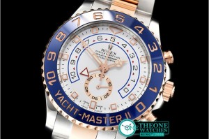 Rolex - YachtMaster 116681 Blue RG/SS White JF V2 A7750 Mod