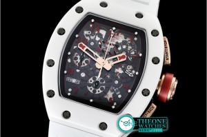 Richard Mille - RM011 Felipe Massa Wht CER/RG/VRU Skele KVF A7750 Mod
