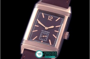 Jaeger LeCoultre - Reverso Classique RG/LE Brown Num/Stk Jap Qtz