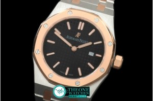 Audemars Piguet - Royal Oak Ladies SS/RG Black S-Qtz
