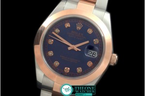 Rolex - SS/RG Oyster Blue Diam Asian Eta 2836-2
